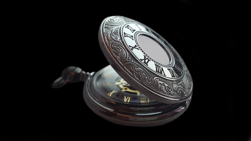 Clock showing time